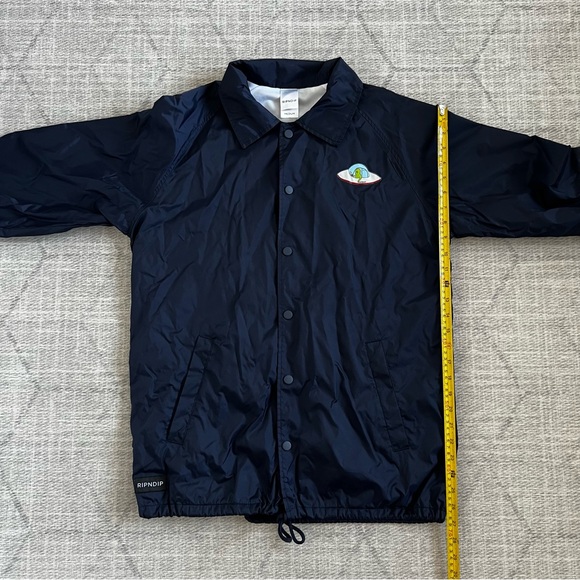 RipNDip Men’s Navy Blue Alien Same Sh!t Different Day Windbreaker Jacket MEDIUM - Picture 13 of 14
